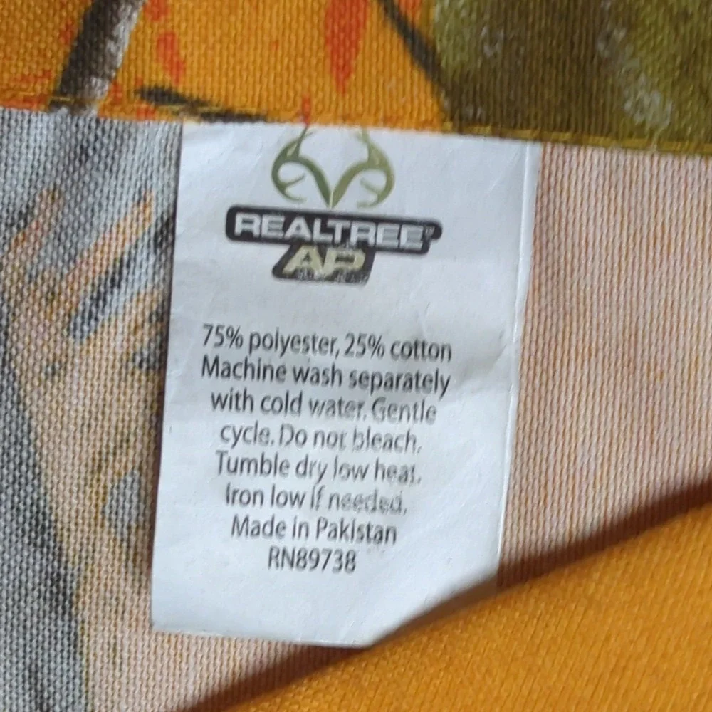 REALTREE AP Orange Camo Curtains Full Length Rod Pocket 2 Panel 82